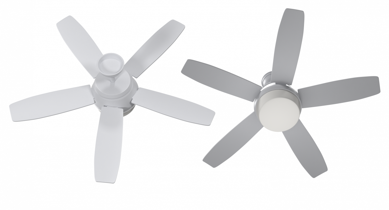 White Ceiling Fan 3D