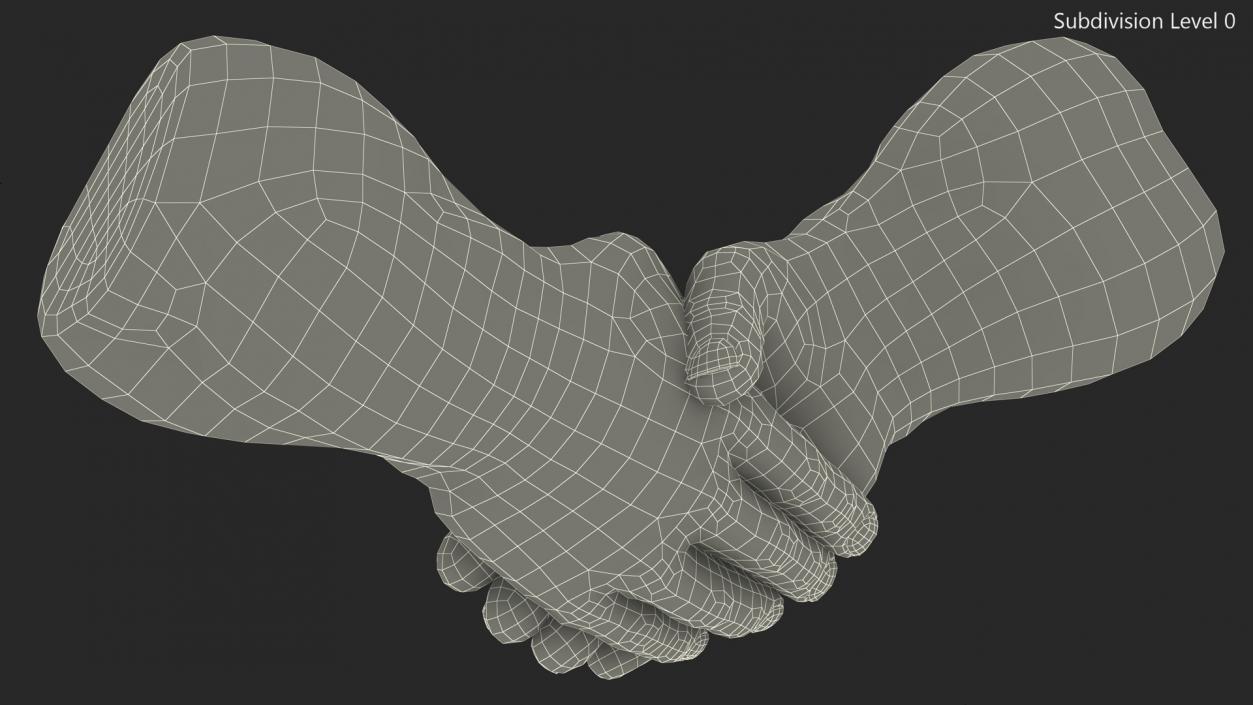 3D model Handshake Hulk Hands