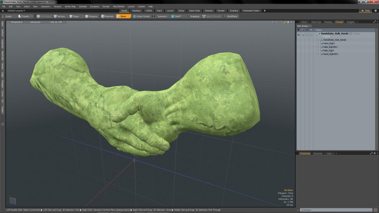 3D model Handshake Hulk Hands