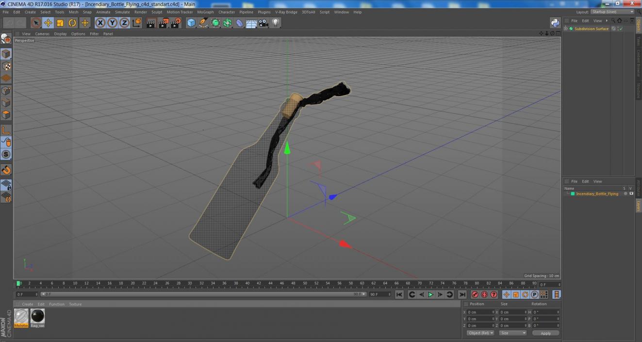 Incendiary Bottle Flying 3D model