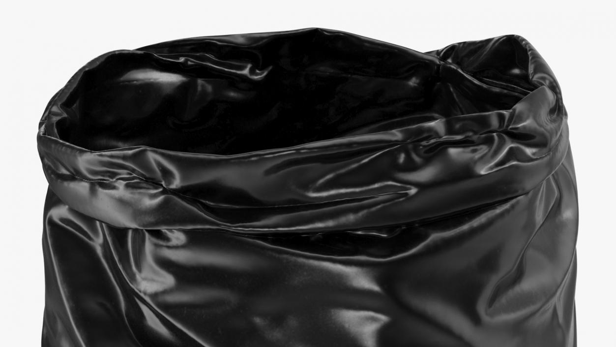 3D model Open Black Trash Bag