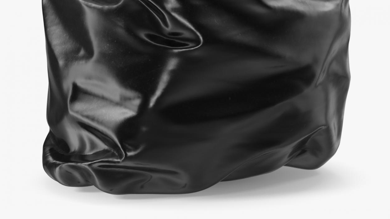 3D model Open Black Trash Bag