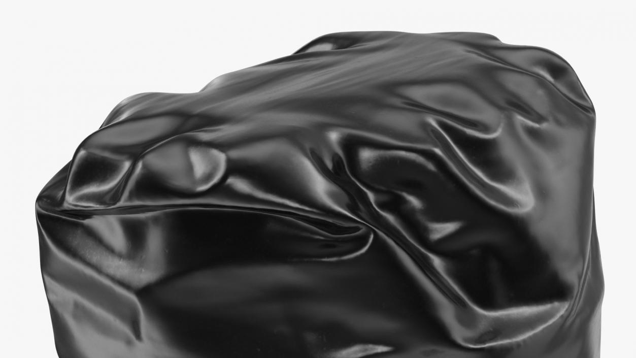 3D model Open Black Trash Bag