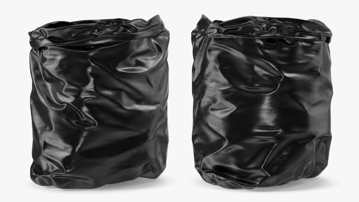 3D model Open Black Trash Bag