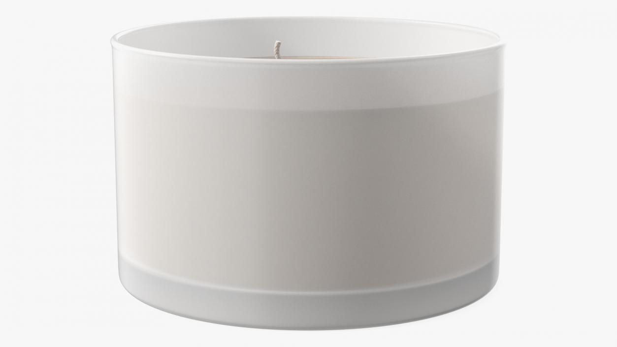 3D model Scented Candle Beige with 3 Wicks 2