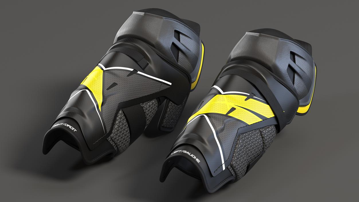 3D model Hockey Shin Guards Yellow