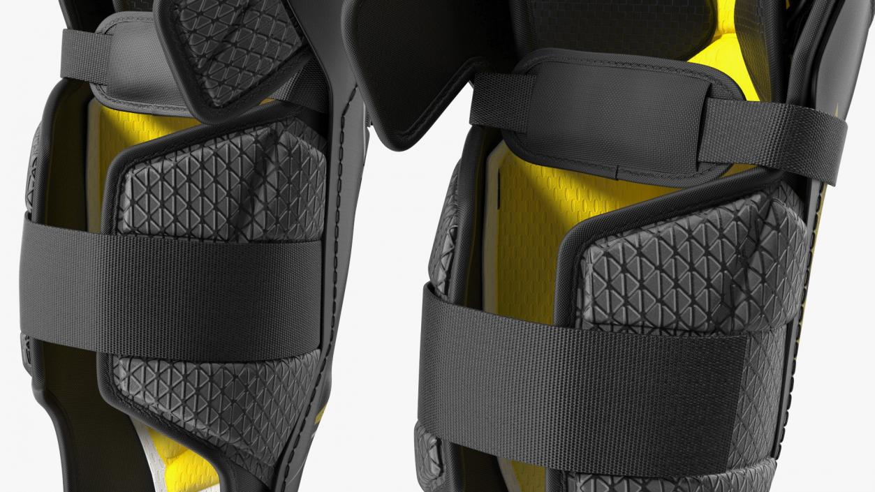 3D model Hockey Shin Guards Yellow