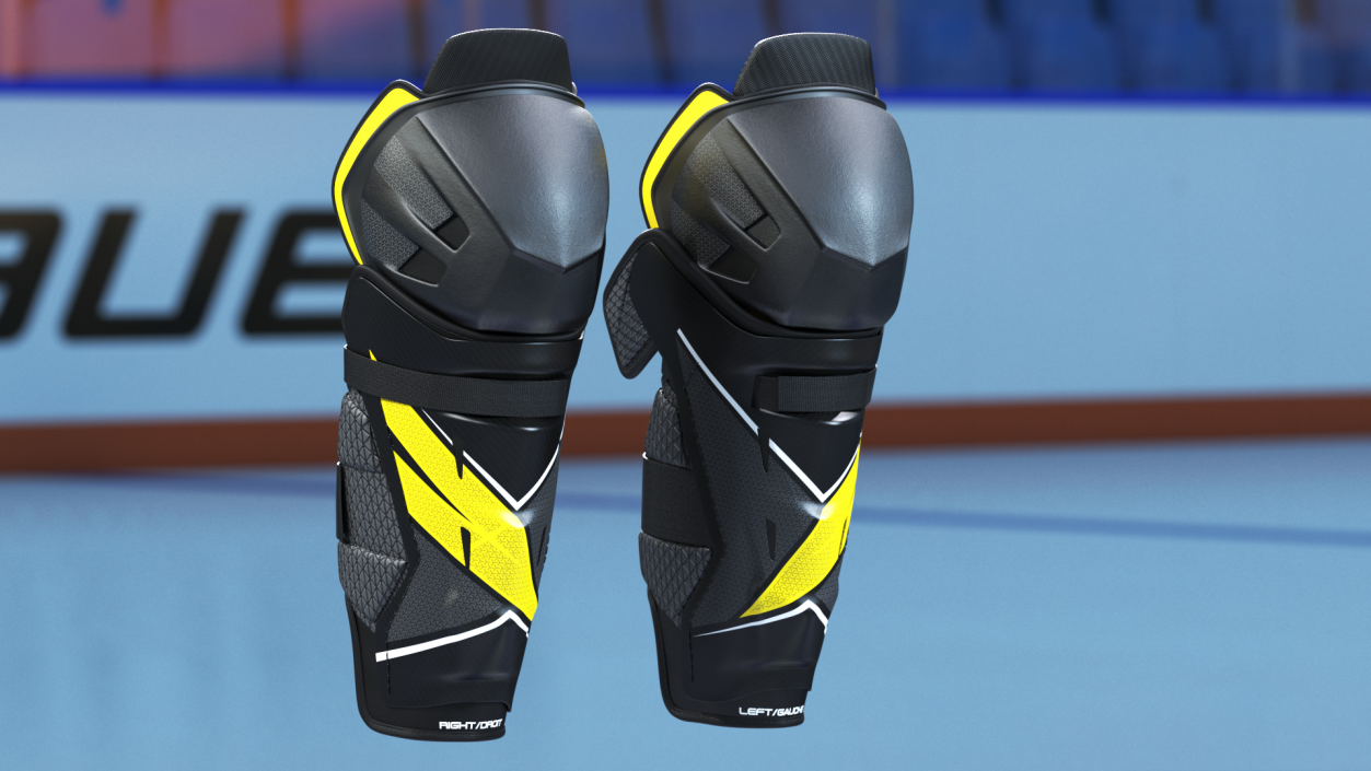 3D model Hockey Shin Guards Yellow