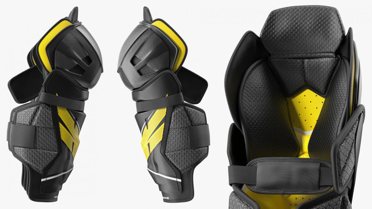 3D model Hockey Shin Guards Yellow