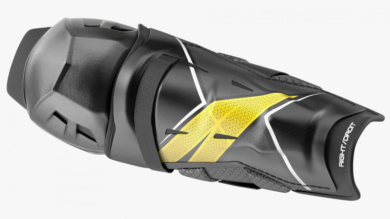 3D model Hockey Shin Guards Yellow