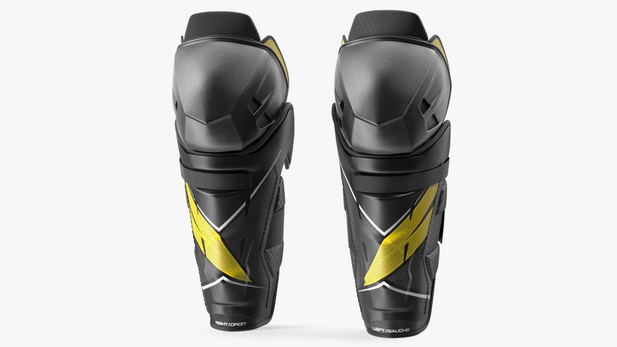 3D model Hockey Shin Guards Yellow