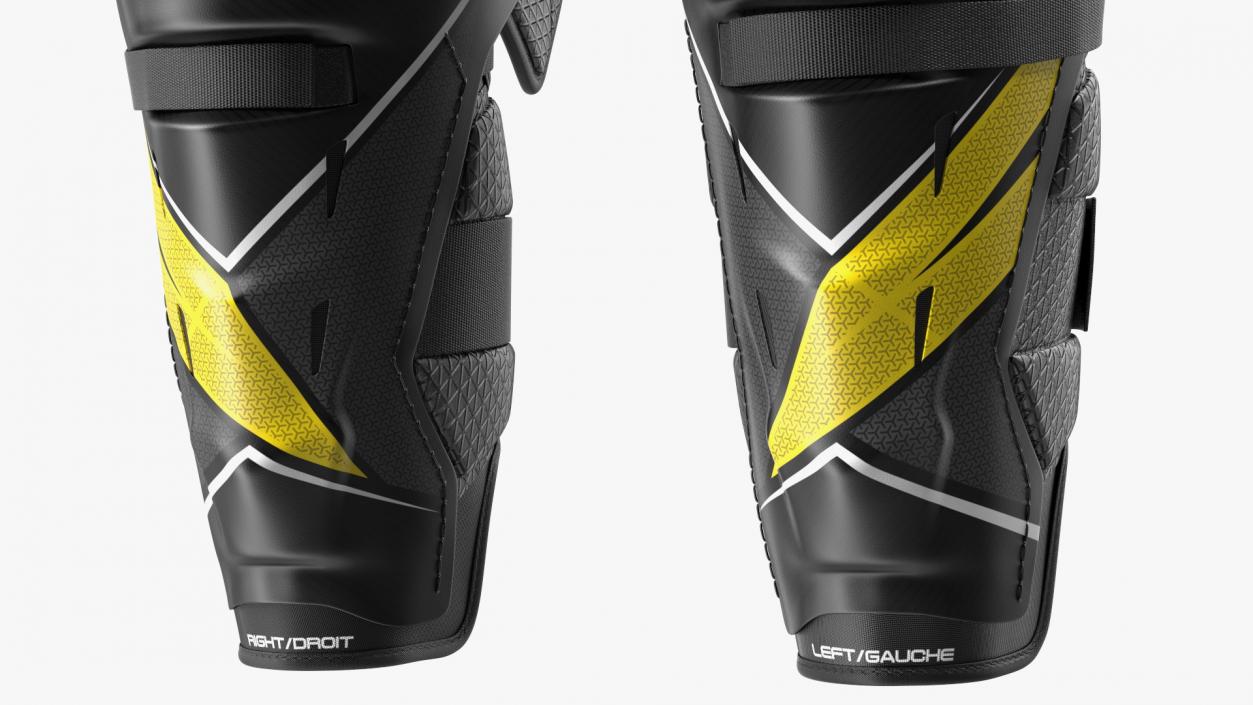 3D model Hockey Shin Guards Yellow