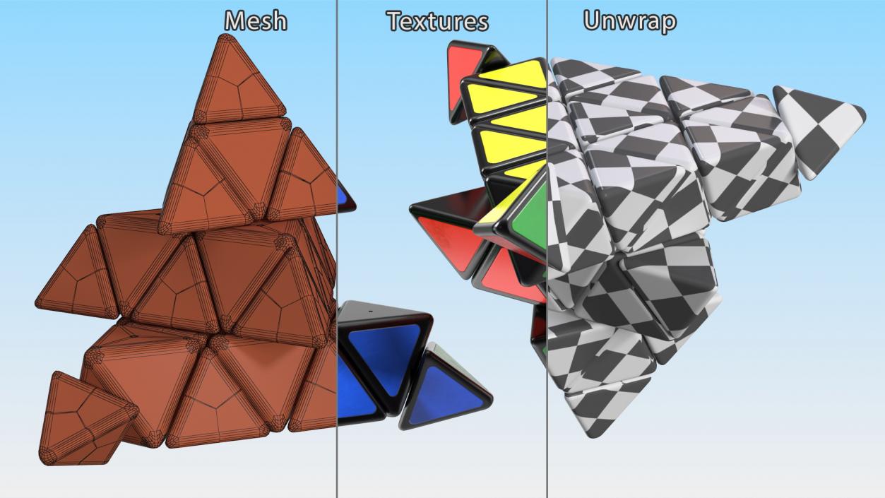 3x3 Pyraminx Cube Magic Twist 3D model