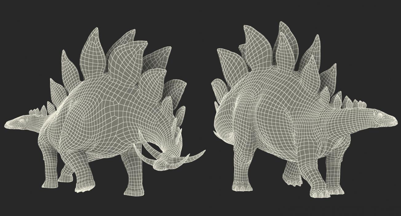 3D model Stegosaurus Standing Pose