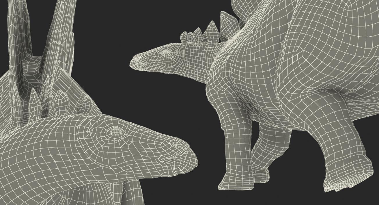 3D model Stegosaurus Standing Pose