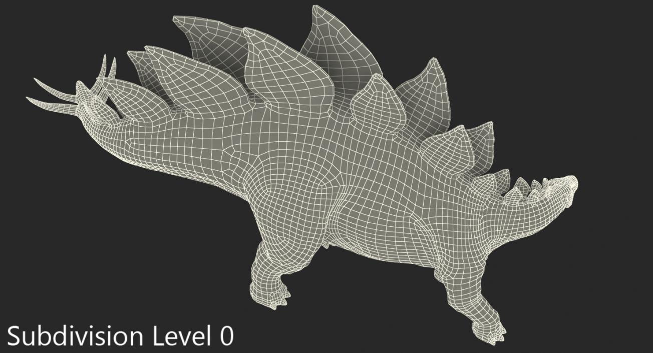 3D model Stegosaurus Standing Pose