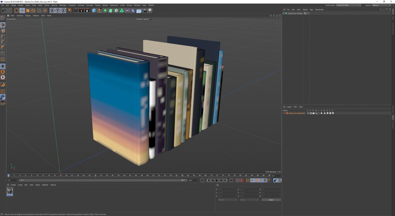 3D model Books For Shelf