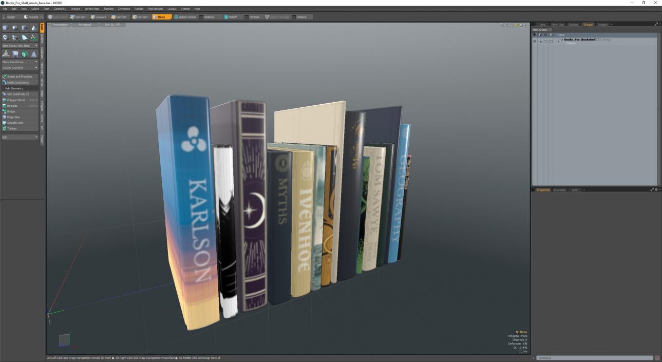 3D model Books For Shelf