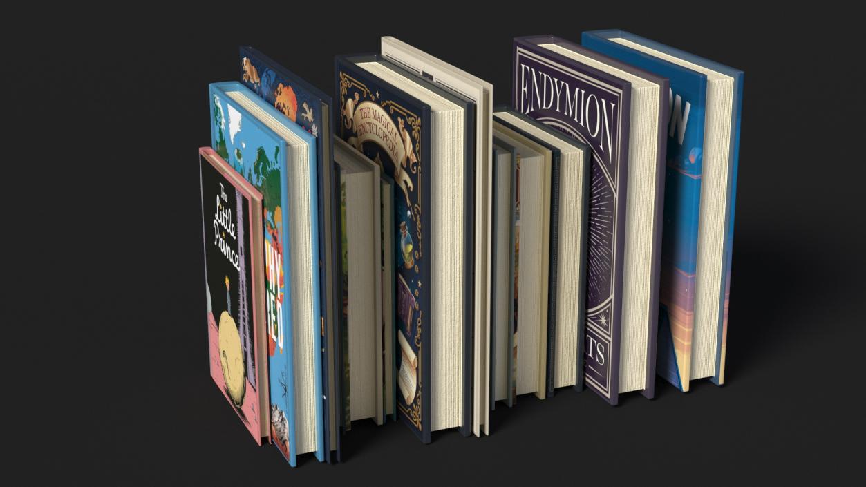 3D model Books For Shelf