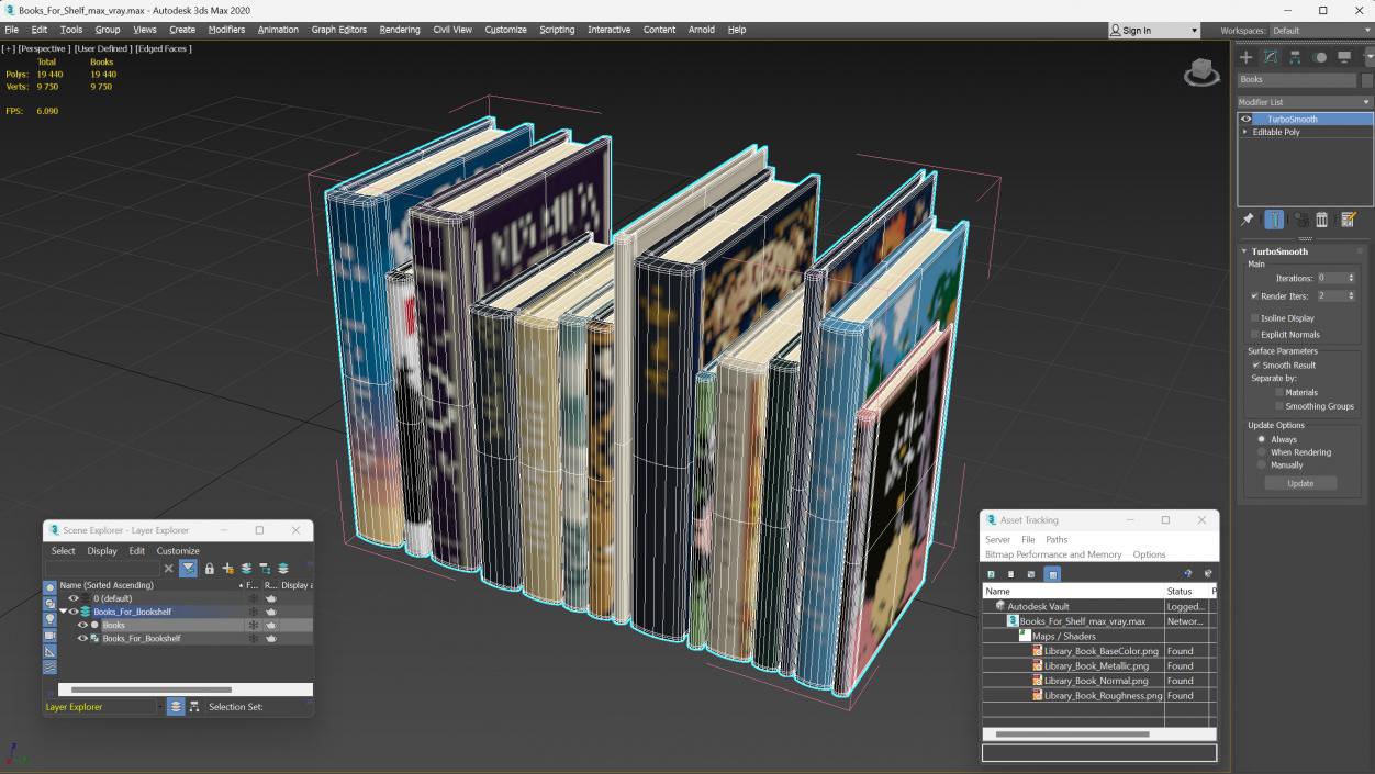 3D model Books For Shelf