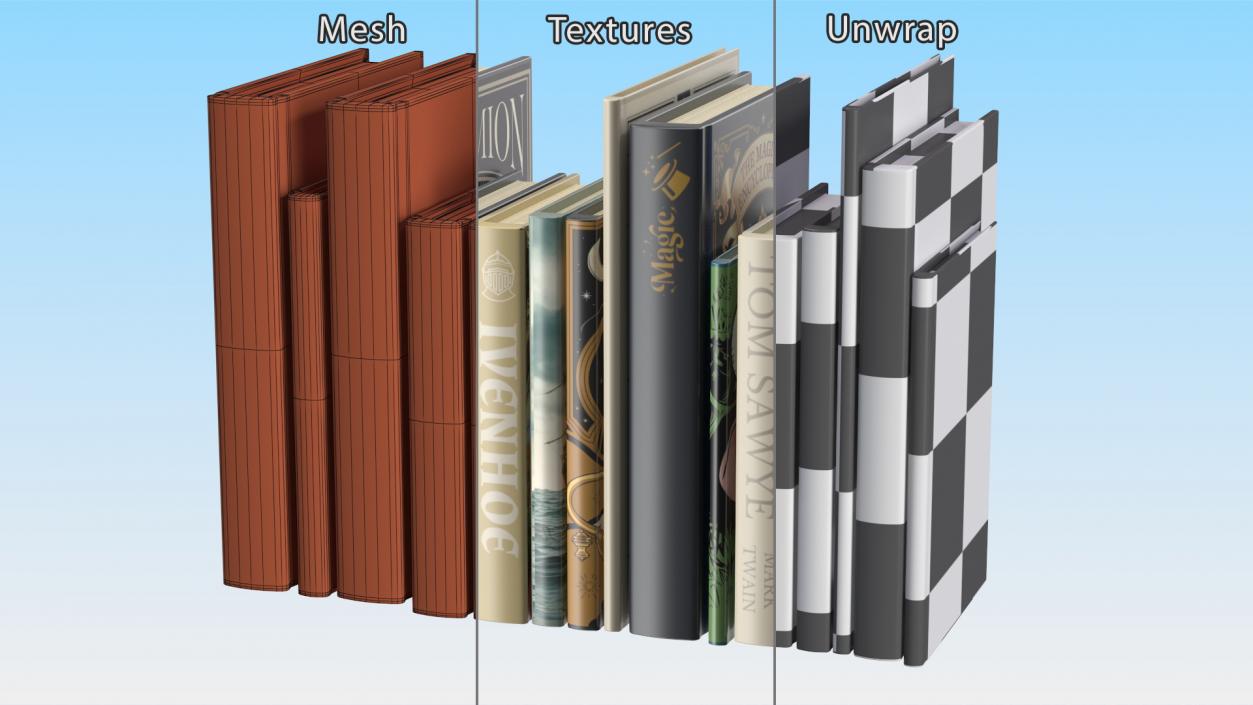 3D model Books For Shelf