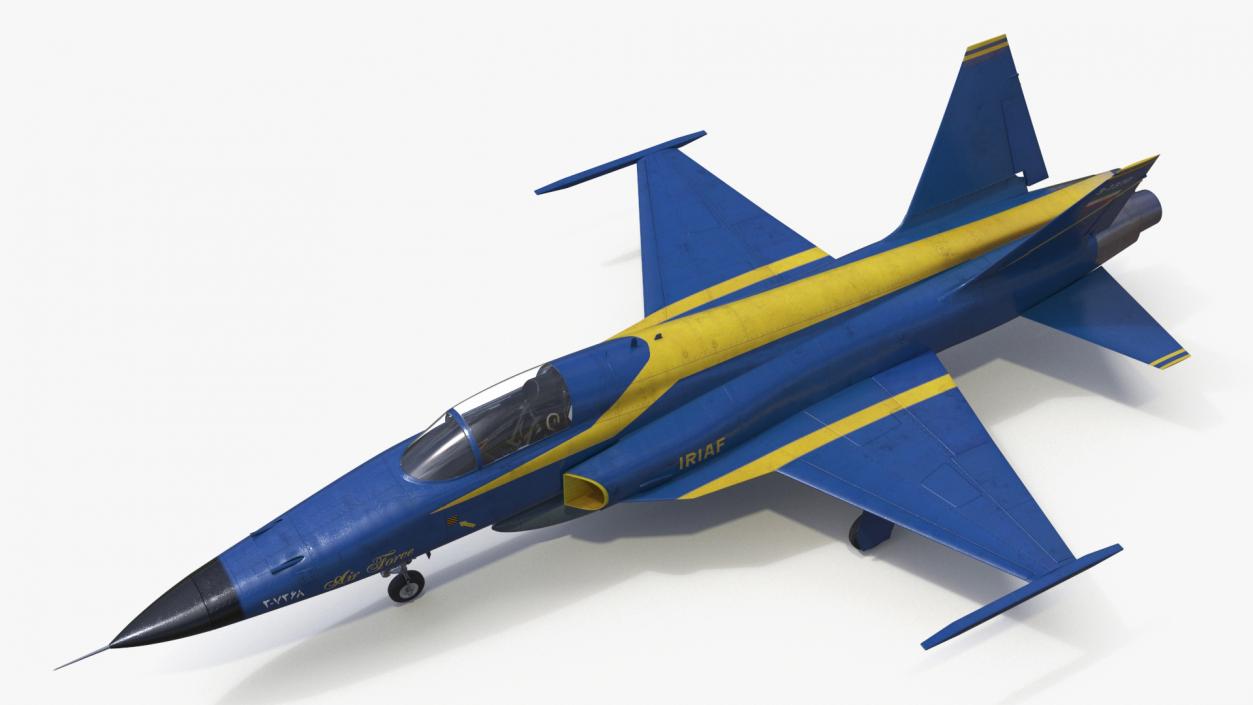 HESA Saeqeh Iranian Combat Aircraft Blue Rigged 3D