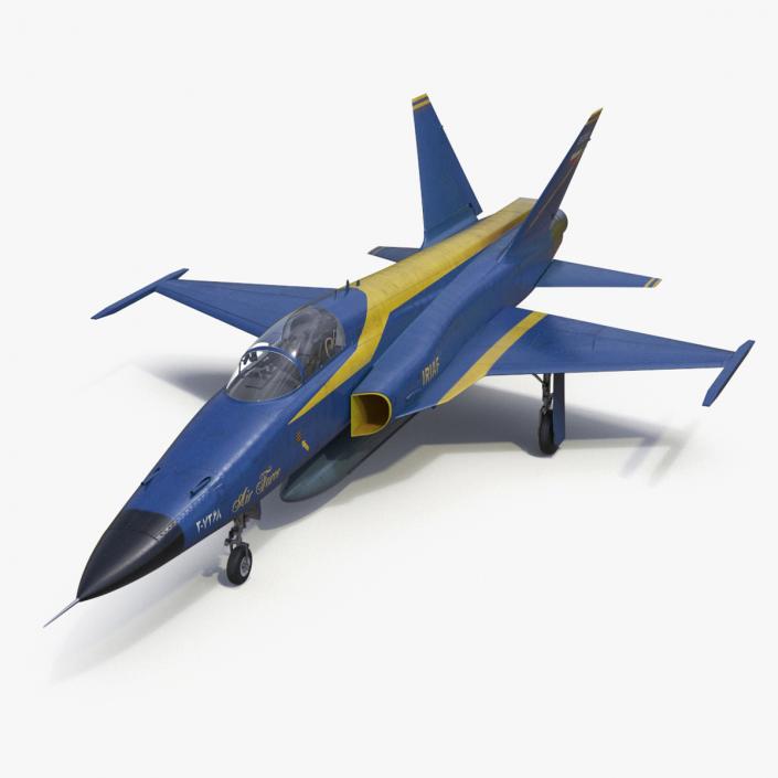 HESA Saeqeh Iranian Combat Aircraft Blue Rigged 3D