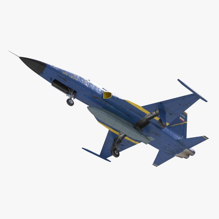 HESA Saeqeh Iranian Combat Aircraft Blue Rigged 3D