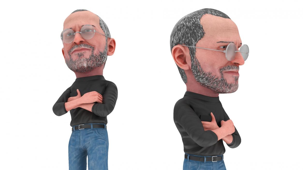 Steve Jobs Doll Standing Pose for 3D Print 2 3D model