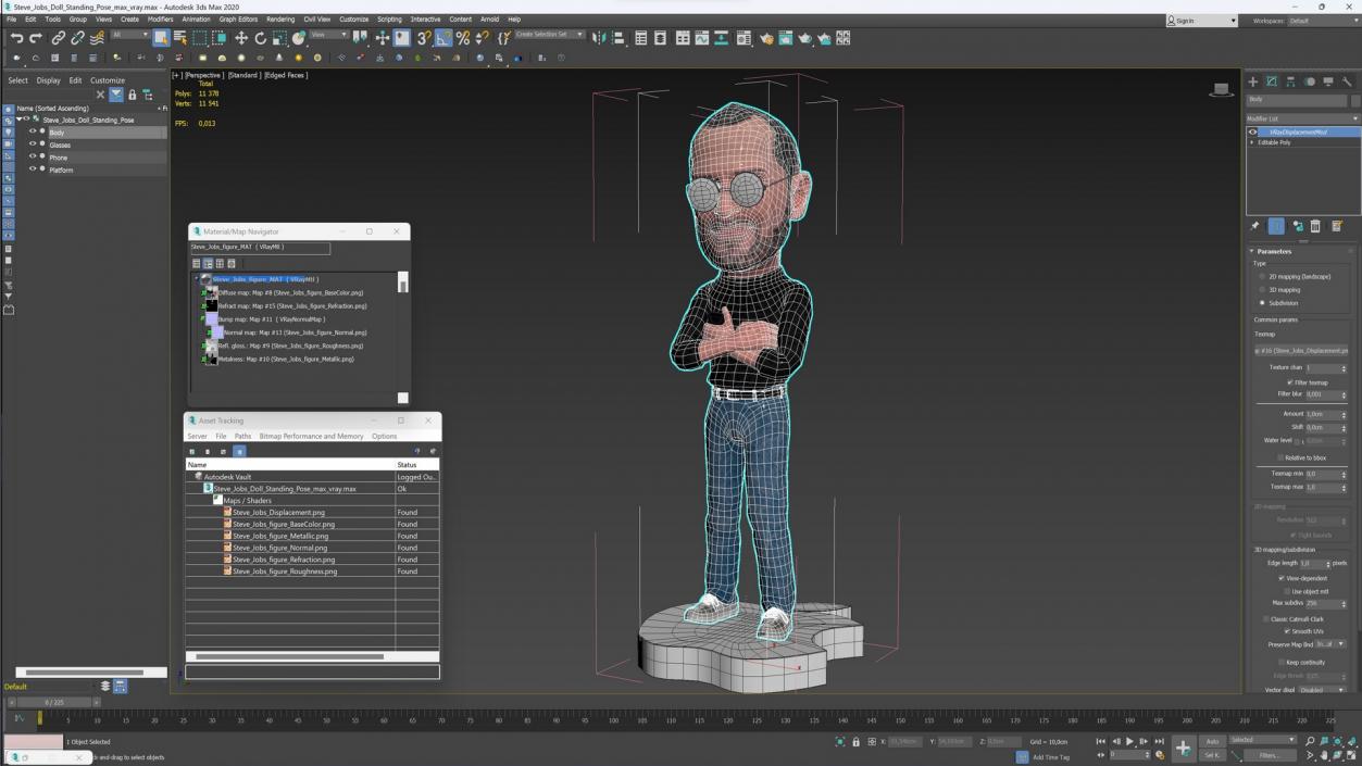 Steve Jobs Doll Standing Pose for 3D Print 2 3D model