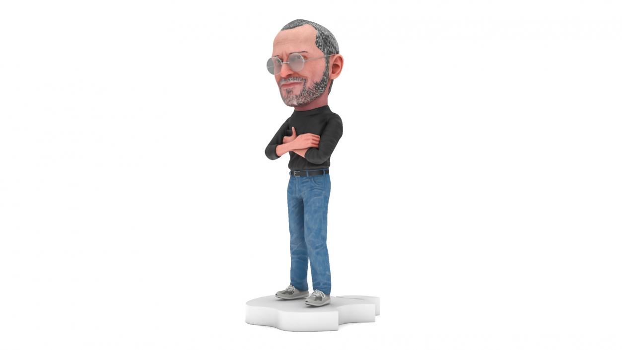 Steve Jobs Doll Standing Pose for 3D Print 2 3D model