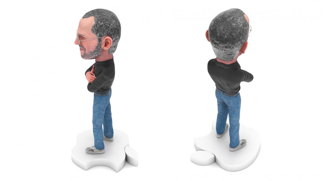 Steve Jobs Doll Standing Pose for 3D Print 2 3D model