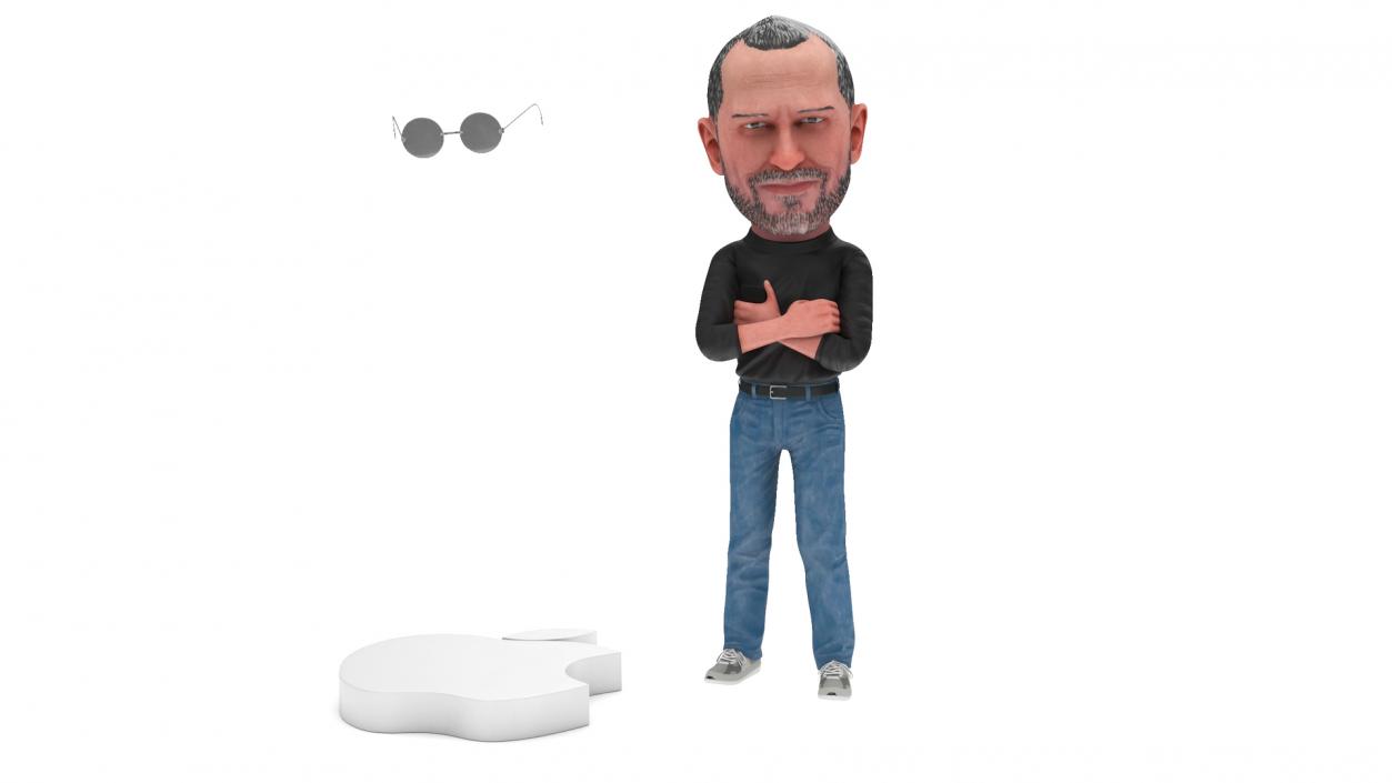 Steve Jobs Doll Standing Pose for 3D Print 2 3D model