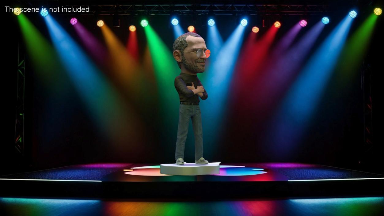 Steve Jobs Doll Standing Pose for 3D Print 2 3D model