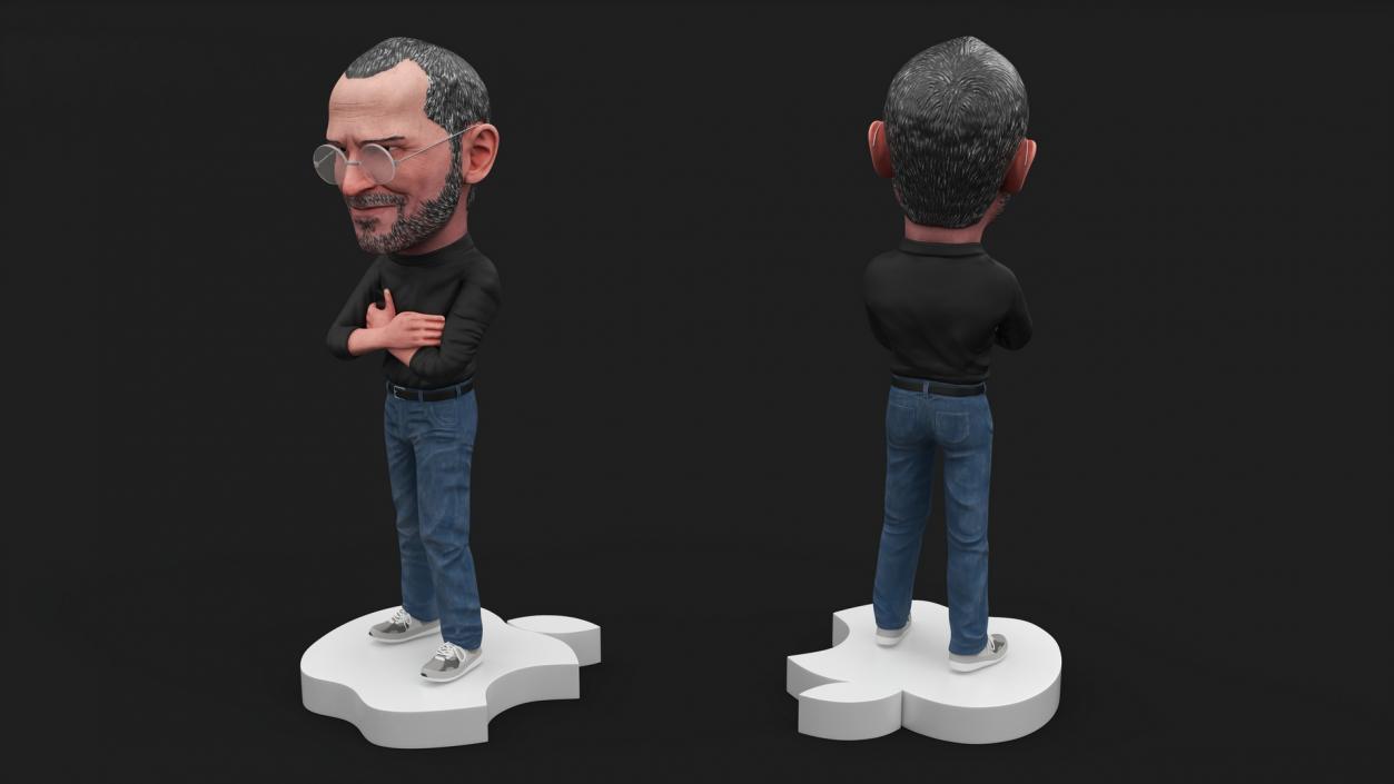 Steve Jobs Doll Standing Pose for 3D Print 2 3D model