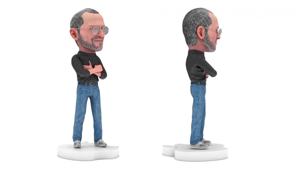 Steve Jobs Doll Standing Pose for 3D Print 2 3D model