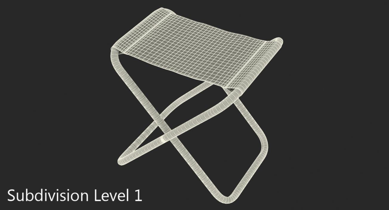 Small Fishing Folding Chair 3D