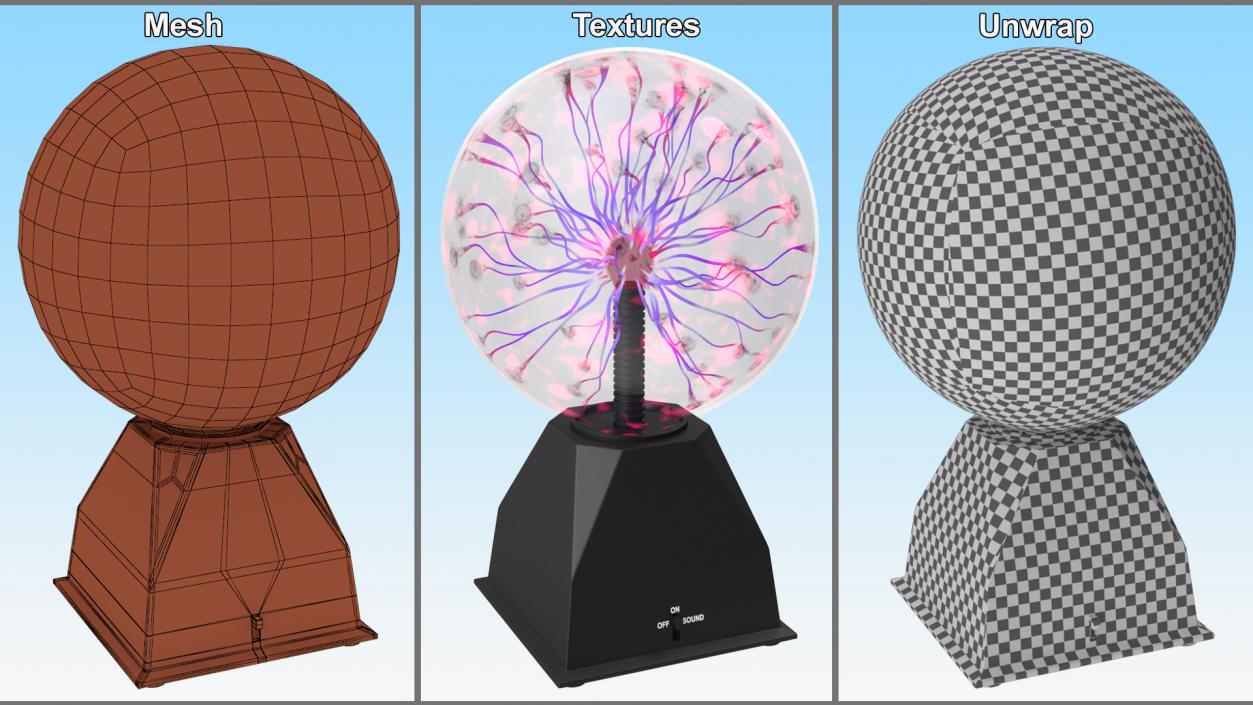 Plasma Ball Table Lamp 3D