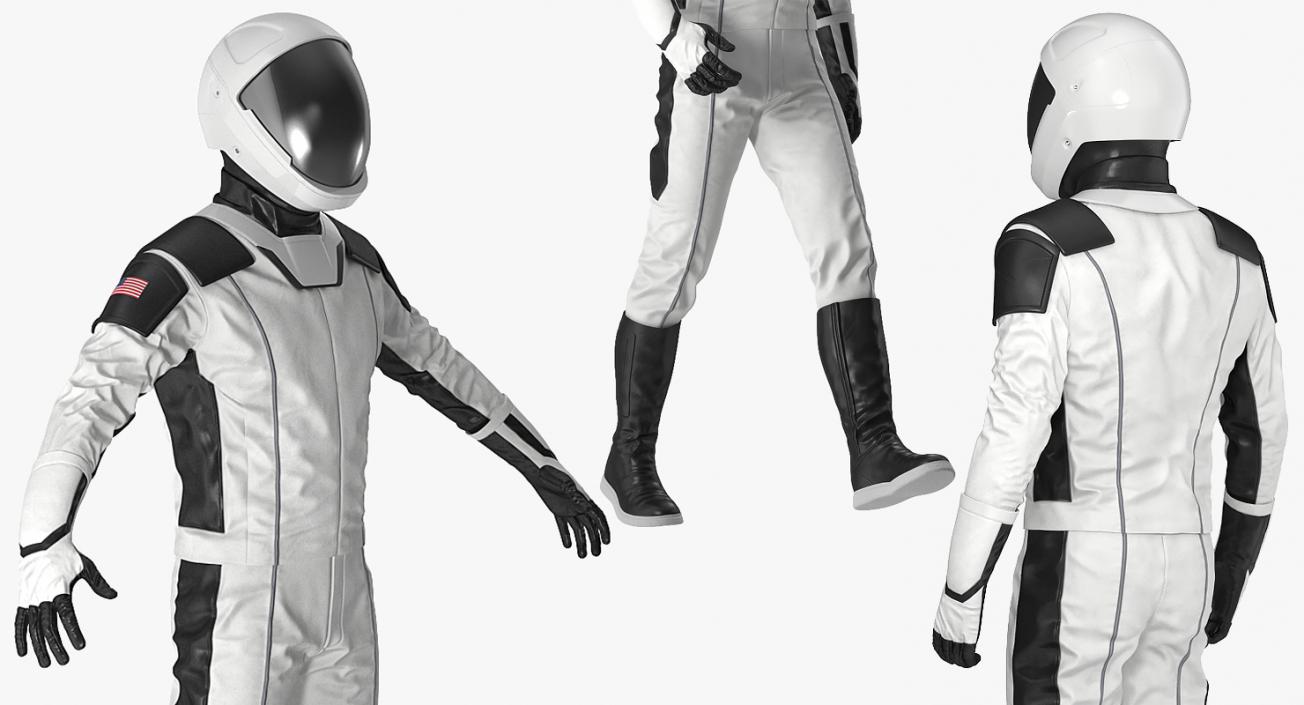 3D Futuristic Astronaut Space Suit Rigged model