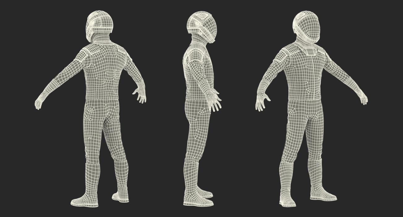 3D Futuristic Astronaut Space Suit Rigged model