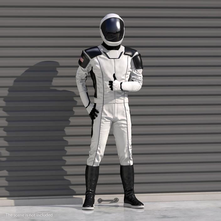 3D Futuristic Astronaut Space Suit Rigged model