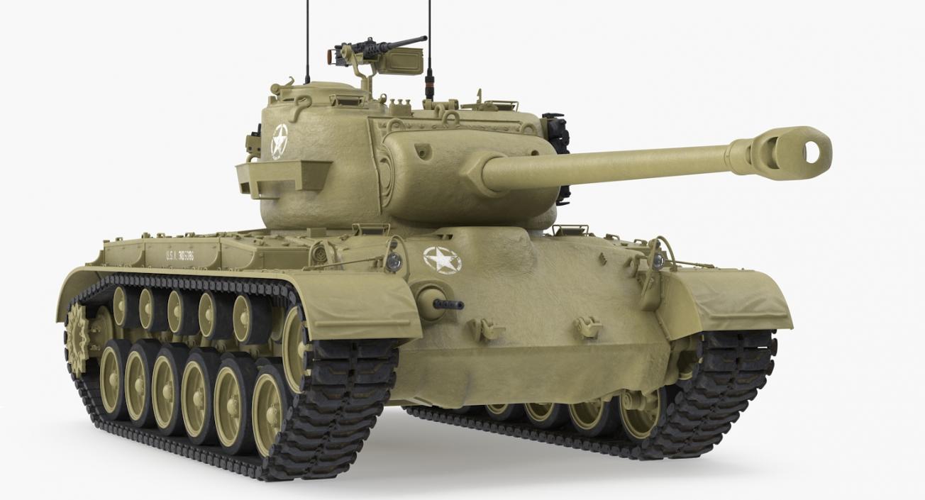 3D Heavy Tank M26 Pershing model