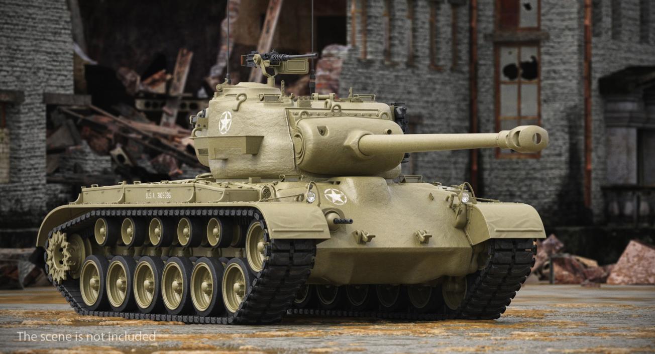 3D Heavy Tank M26 Pershing model