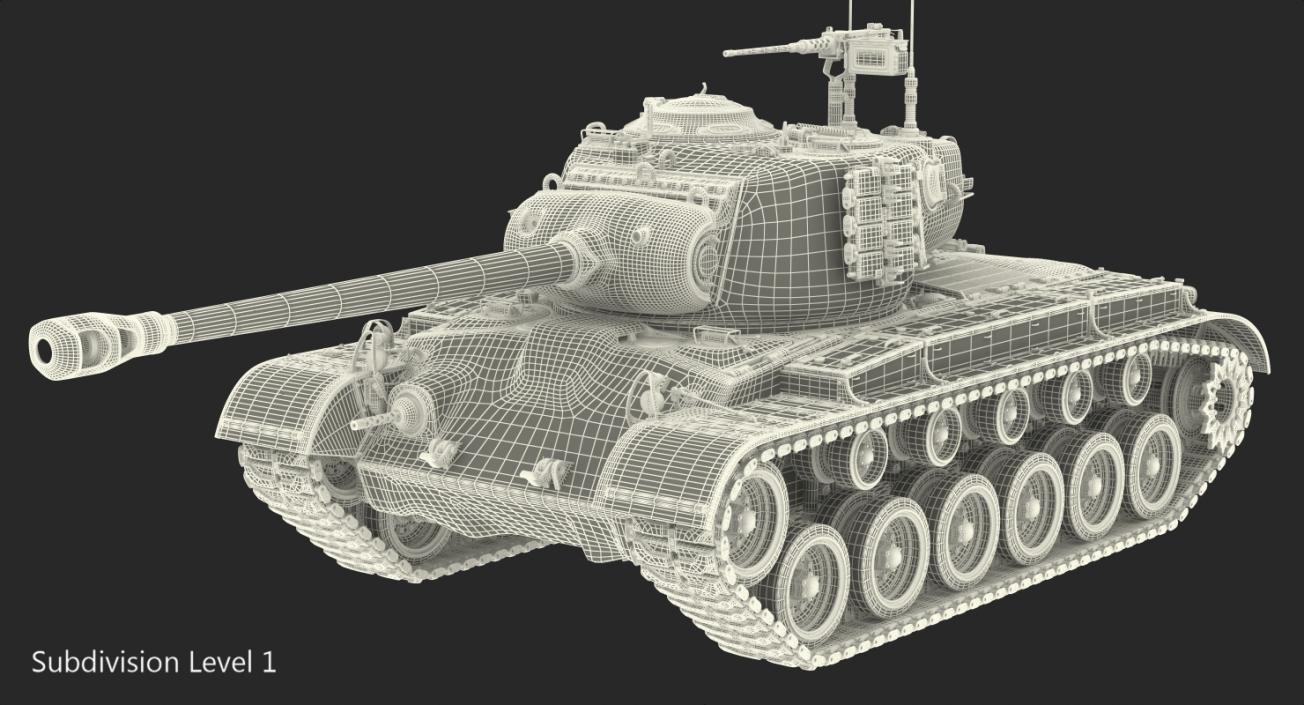 3D Heavy Tank M26 Pershing model