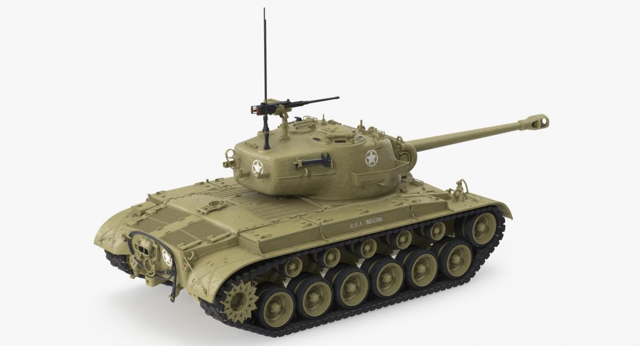 3D Heavy Tank M26 Pershing model