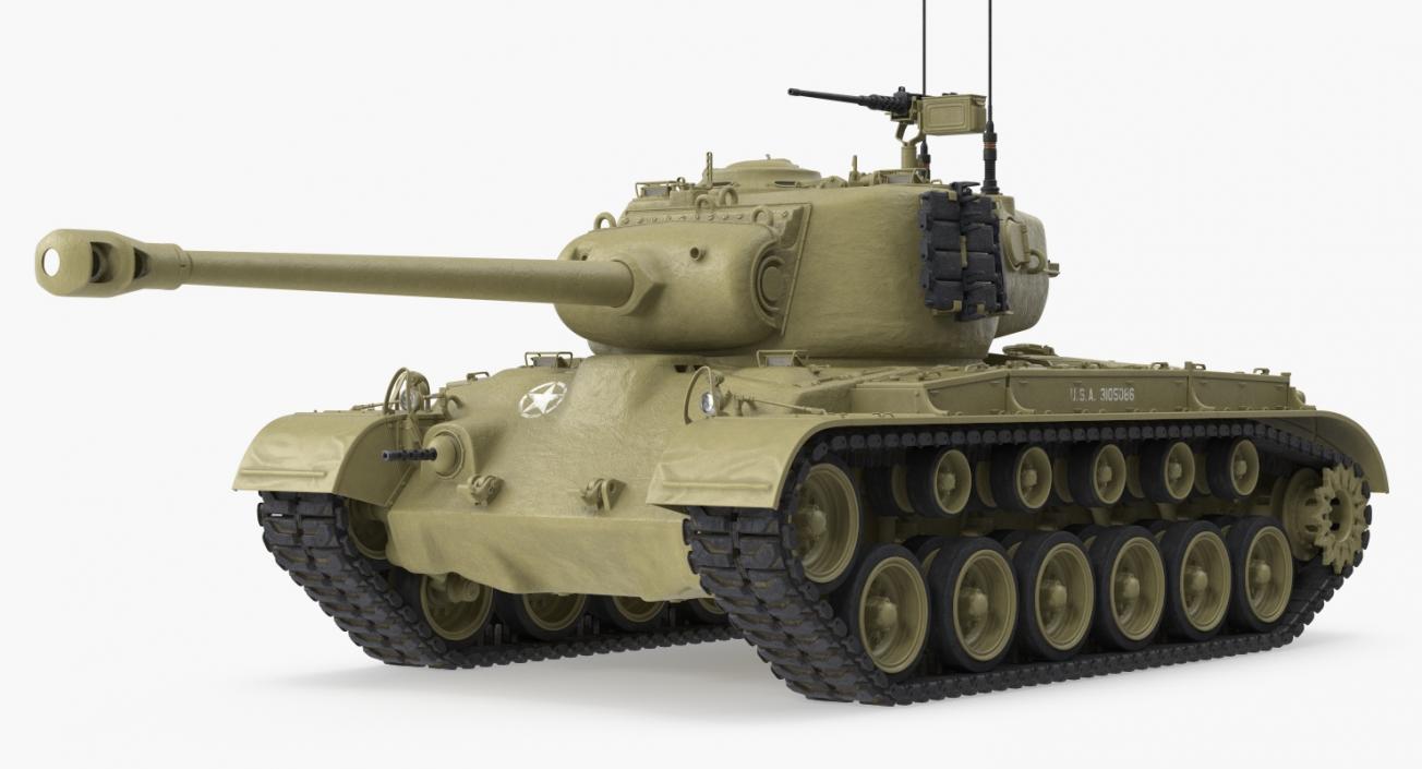 3D Heavy Tank M26 Pershing model