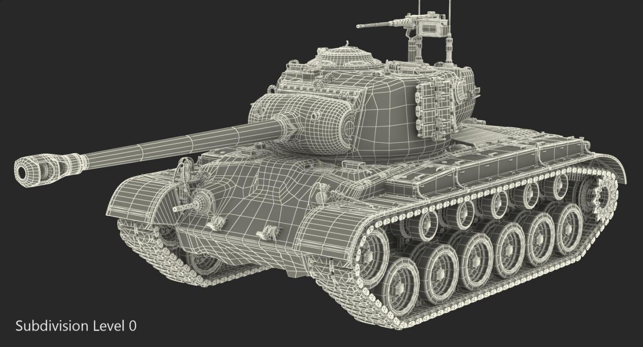 3D Heavy Tank M26 Pershing model