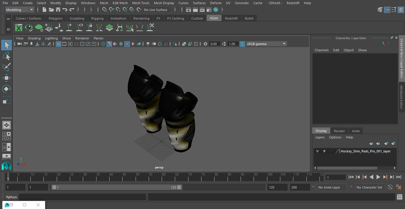 3D model Hockey Shin Pads Pro