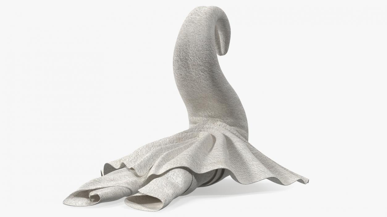 Beautiful Towel Swan Spread Wings White 3D model