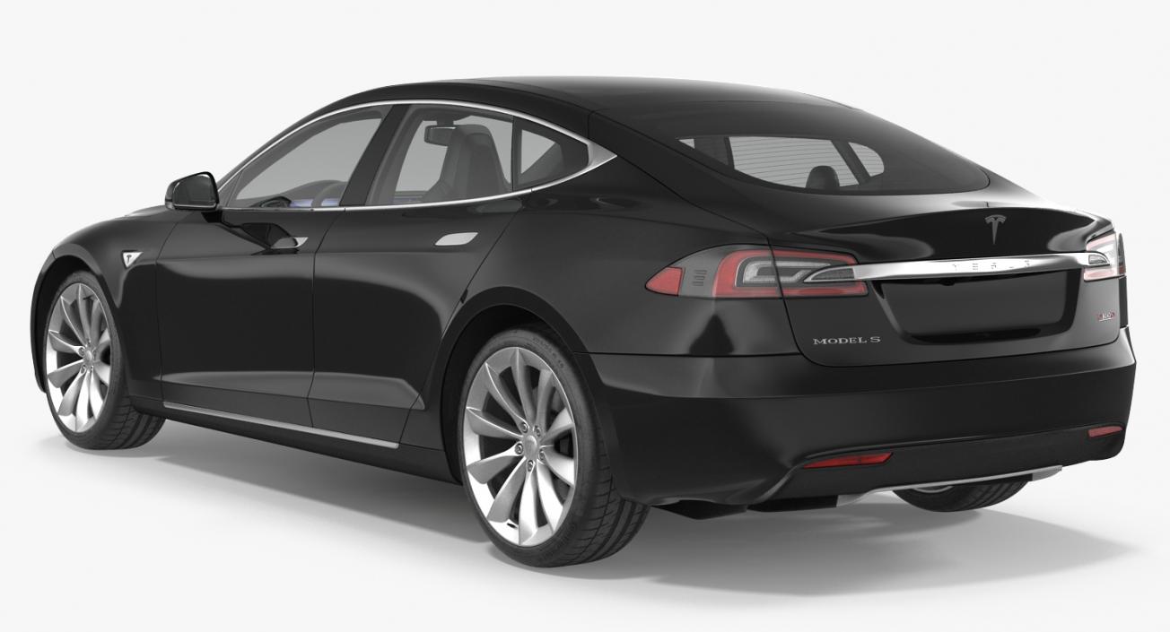 3D Tesla Model S P100D 2017 Rigged